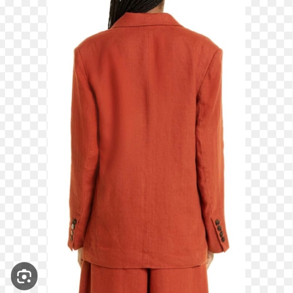 NWOT Farm Rio Single Breasted Linen Blazer In Brown Size S.(Oversized) - Picture 2 of 11